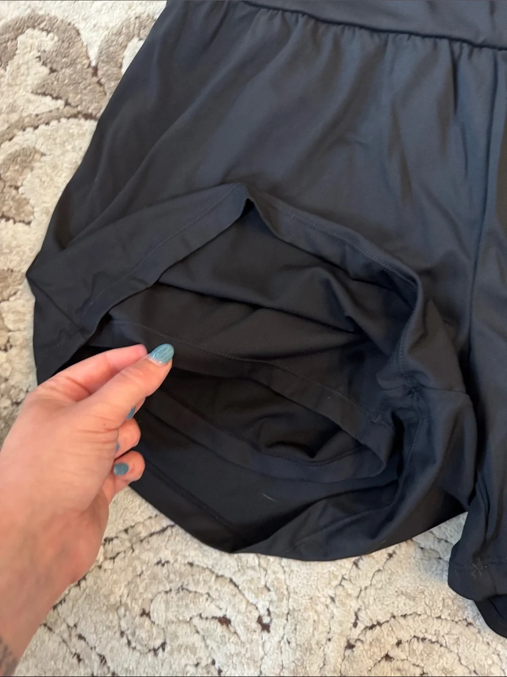 HALARA High-Waist Flowy Athletic Shorts in Black